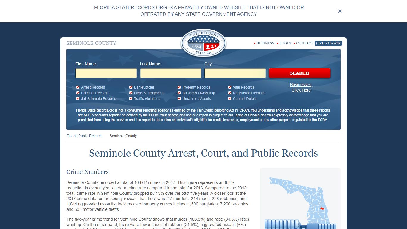 Seminole County Arrest, Court, and Public Records